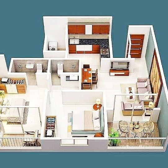 2 BHK 597 Sq. Ft. Apartment