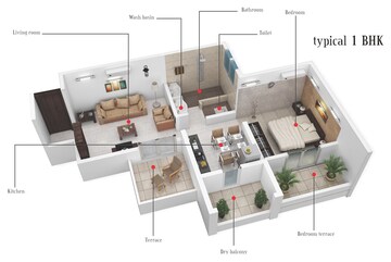  1 BHK Apartment at Prime Space Utsav Homes, Bavdhan – for Rent