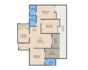  3 BHK Apartment at Pristine Allure, Kharadi – for Sale