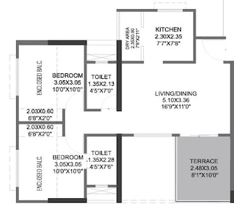 2 BHK Apartment For Rent in Pristine Equilife Homes Mahalunge Ingale Pune  7902284