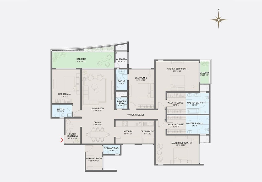 Other, pristine-kyra 3 Bedroom 1546 Sq.Ft. Apartment In Viman Nagar Pune 8684054