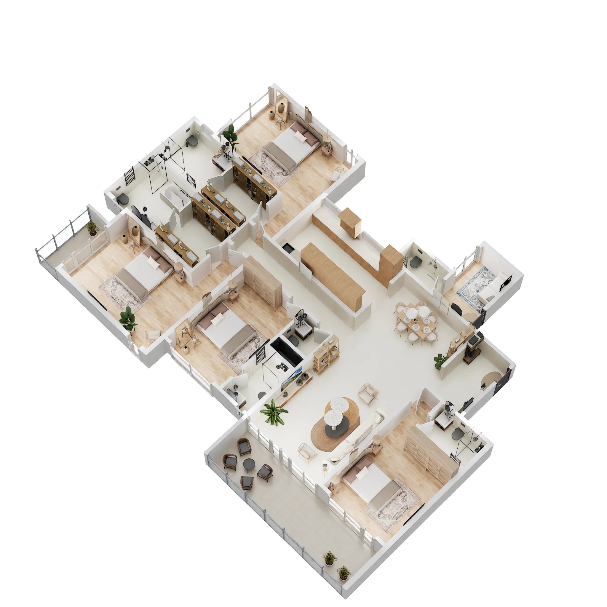 Floor plan of 4 BHK 2644 Sq. Ft. Apartment in Pristine Kyra, Pune