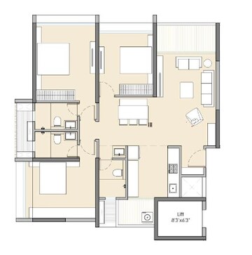  3 BHK Apartment at Pristine O2 World, Wagholi – for Sale