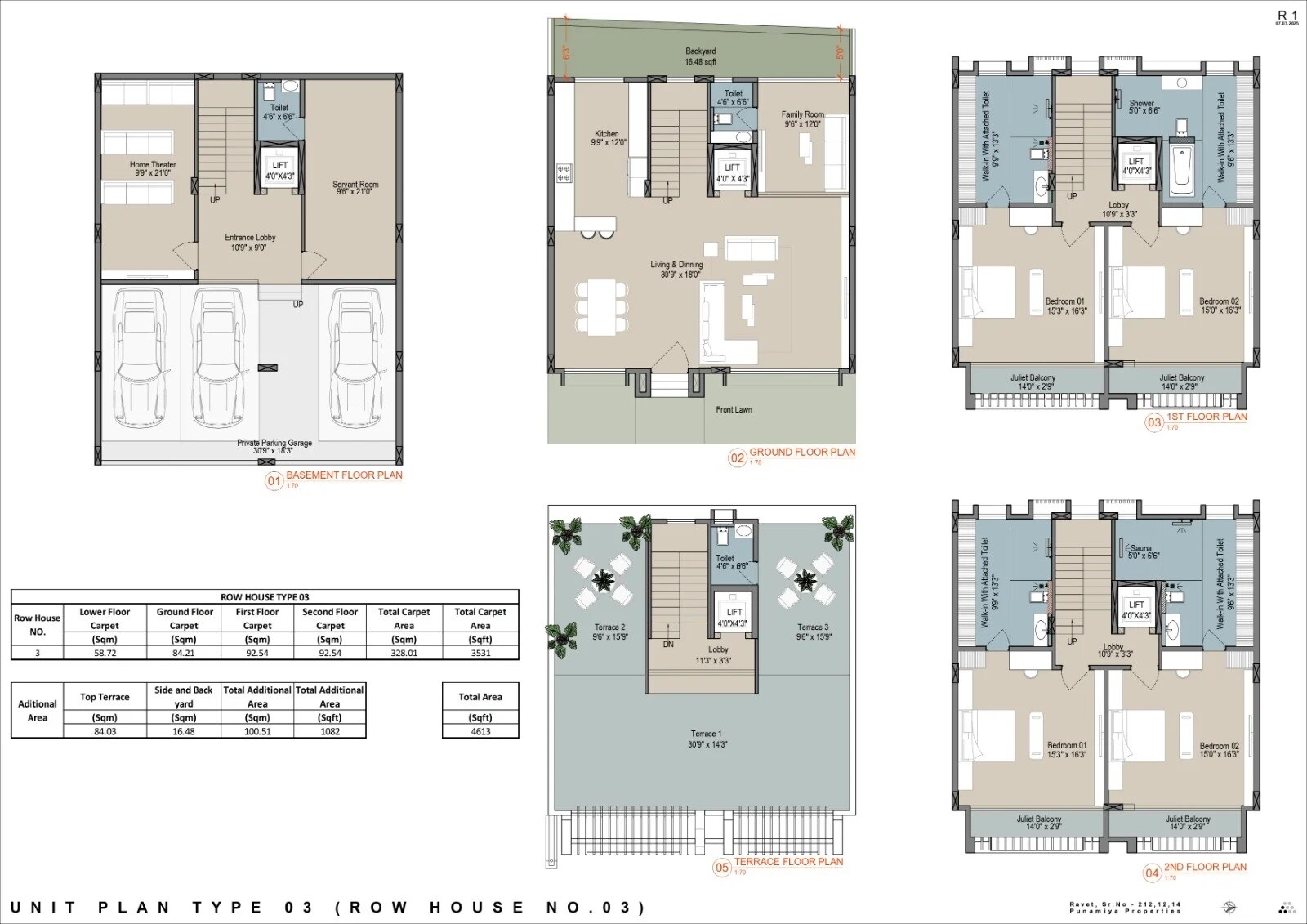 Floor plan of 5 BHK 3531 Sq. Ft. Villa in Punamiya Vivanta Aaranya, Pune