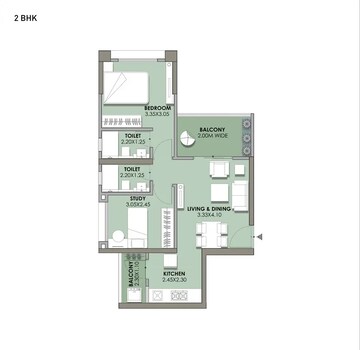  2 BHK Apartment at Puranik Abitante, Bavdhan – for Rent