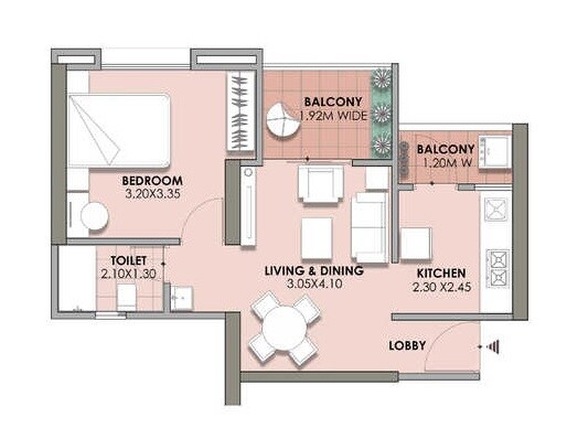 Other, puraniks-abitante-fiore 1 Bedroom 489 Sq.Ft. Apartment In Bavdhan Pune 9554098