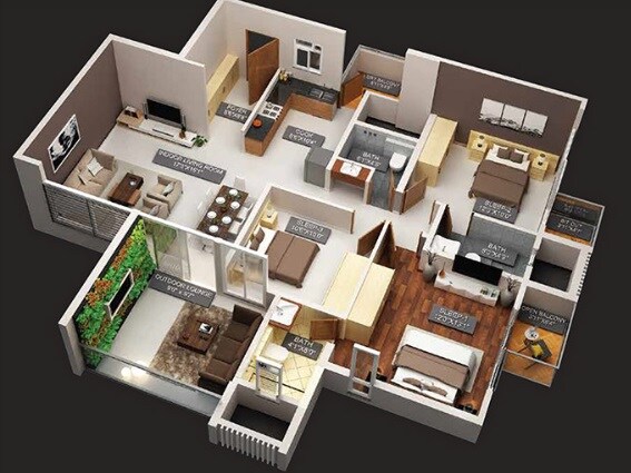 3 BHK 1453 Sq. Ft. Apartment