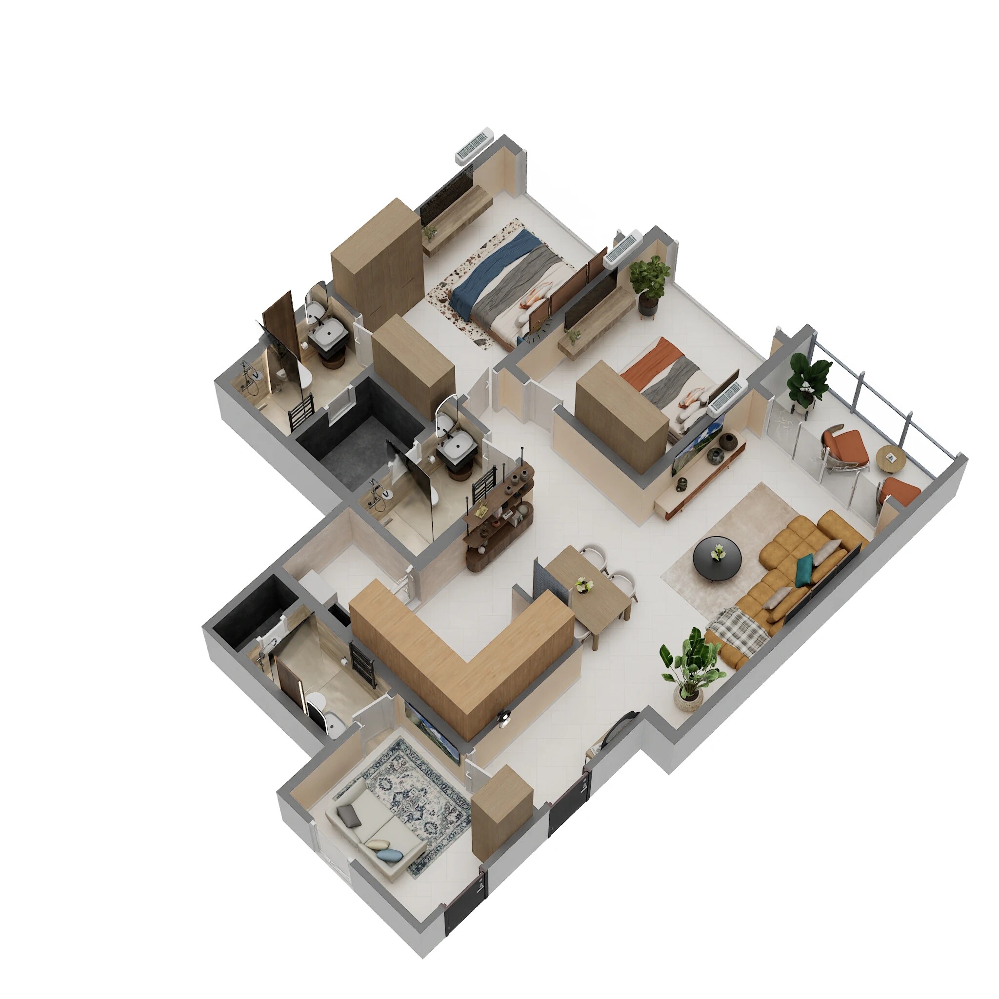 2 BHK 976 Sq. Ft. Apartment