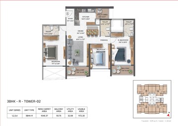  3 BHK Apartment at Purva Atmosphere, Keshav Nagar – for Sale