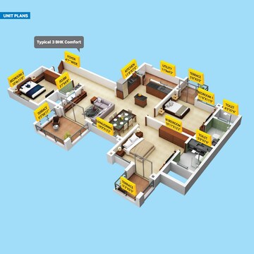  3 BHK Apartment at Purva Silversands, Mundhwa – for Rent
