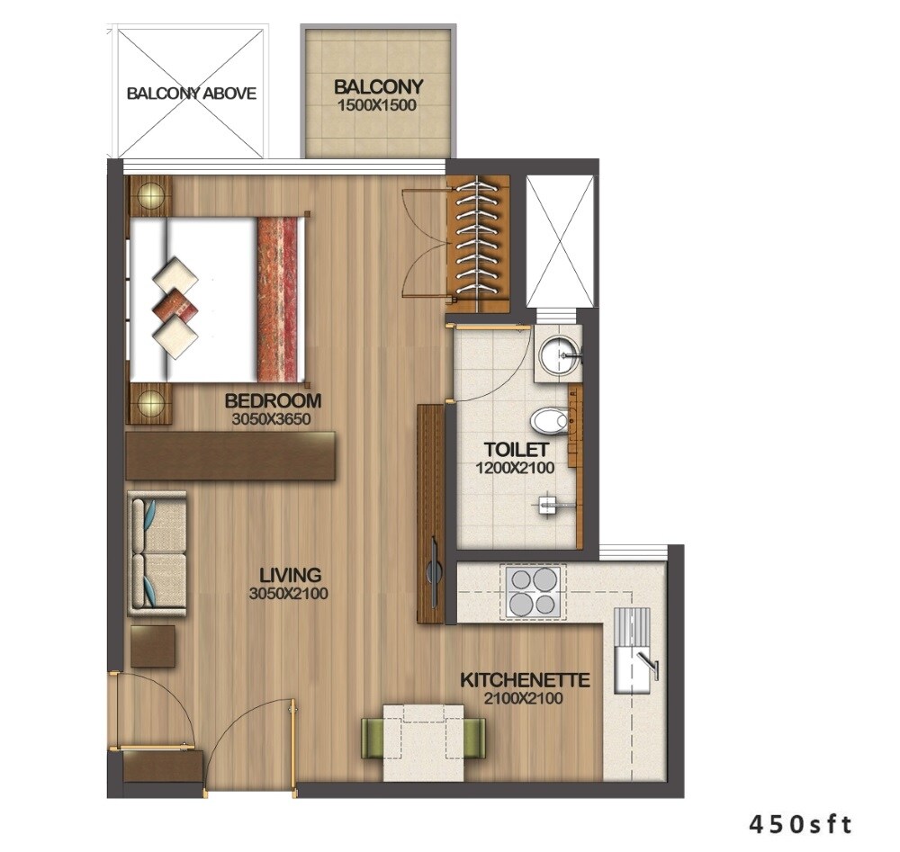 Other, puravankara-silversands 1 Bedroom 438 Sq.Ft. Apartment In Mundhwa Pune 9253591