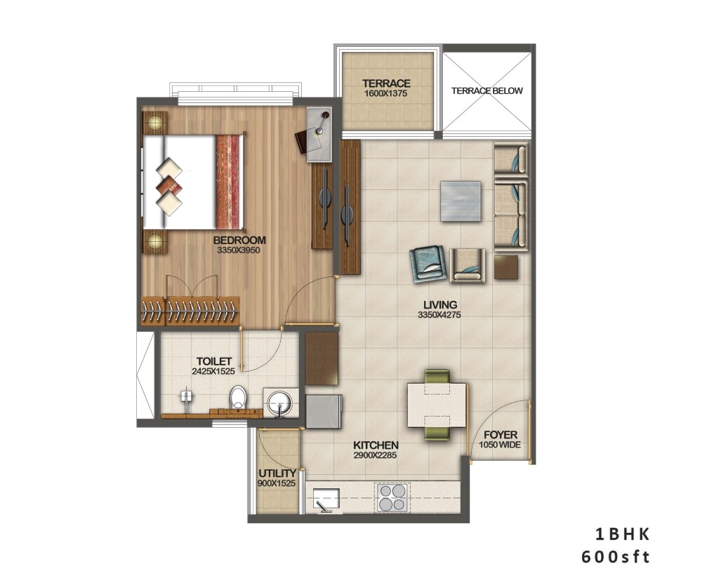 Other, puravankara-silversands 1 Bedroom 625 Sq.Ft. Apartment In Mundhwa Pune 9405166