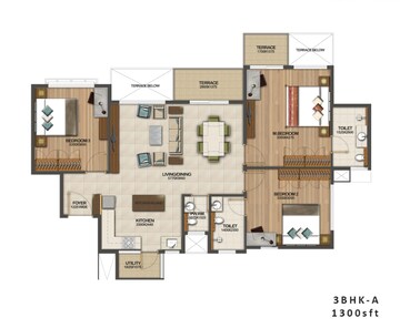  3 BHK Apartment at Puravankara Silversands, Mundhwa – for Rent