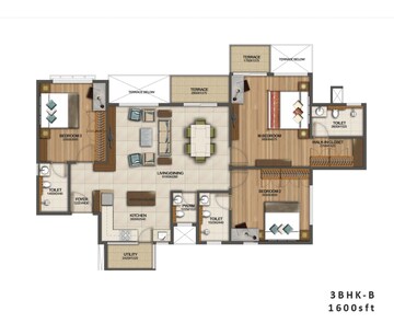  3 BHK Apartment at Puravankara Silversands, Mundhwa – for Rent