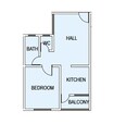Quba Residency 1 BHK Layout