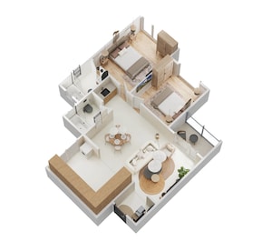 2 BHK 807 Sq. Ft. Apartment in Raichandani Aura