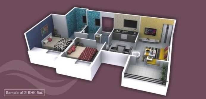 2 BHK 827 Sq. Ft. Apartment