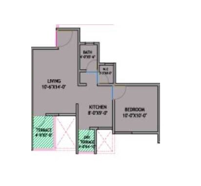 1 BHK 345 Sq. Ft. Apartment