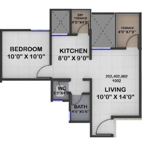 1 BHK 346 Sq. Ft. Apartment