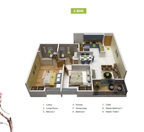 2 BHK 771 Sq. Ft. Apartment in Ram India Foresta