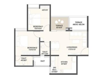  2 BHK Apartment at Rama Fusion Towers, Hinjewadi – for Rent