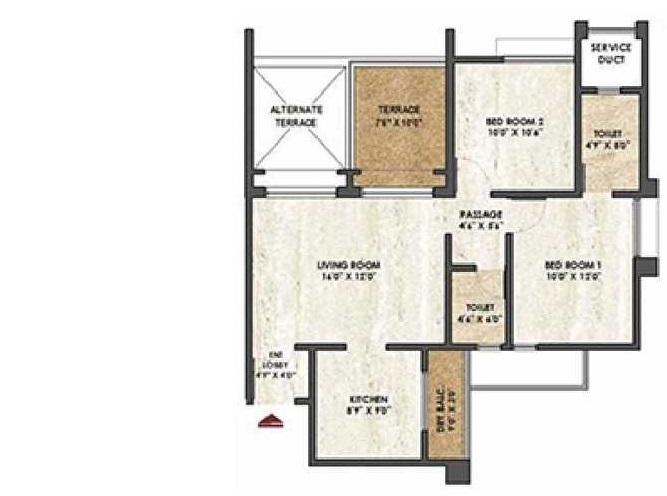 rama melange residences apartment 2bhk 1085sqft 101