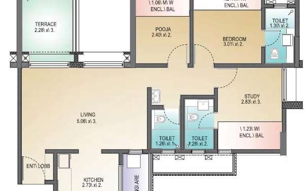 rama melange residences phase iii apartment 2 bhk 647sqft 20231624151645
