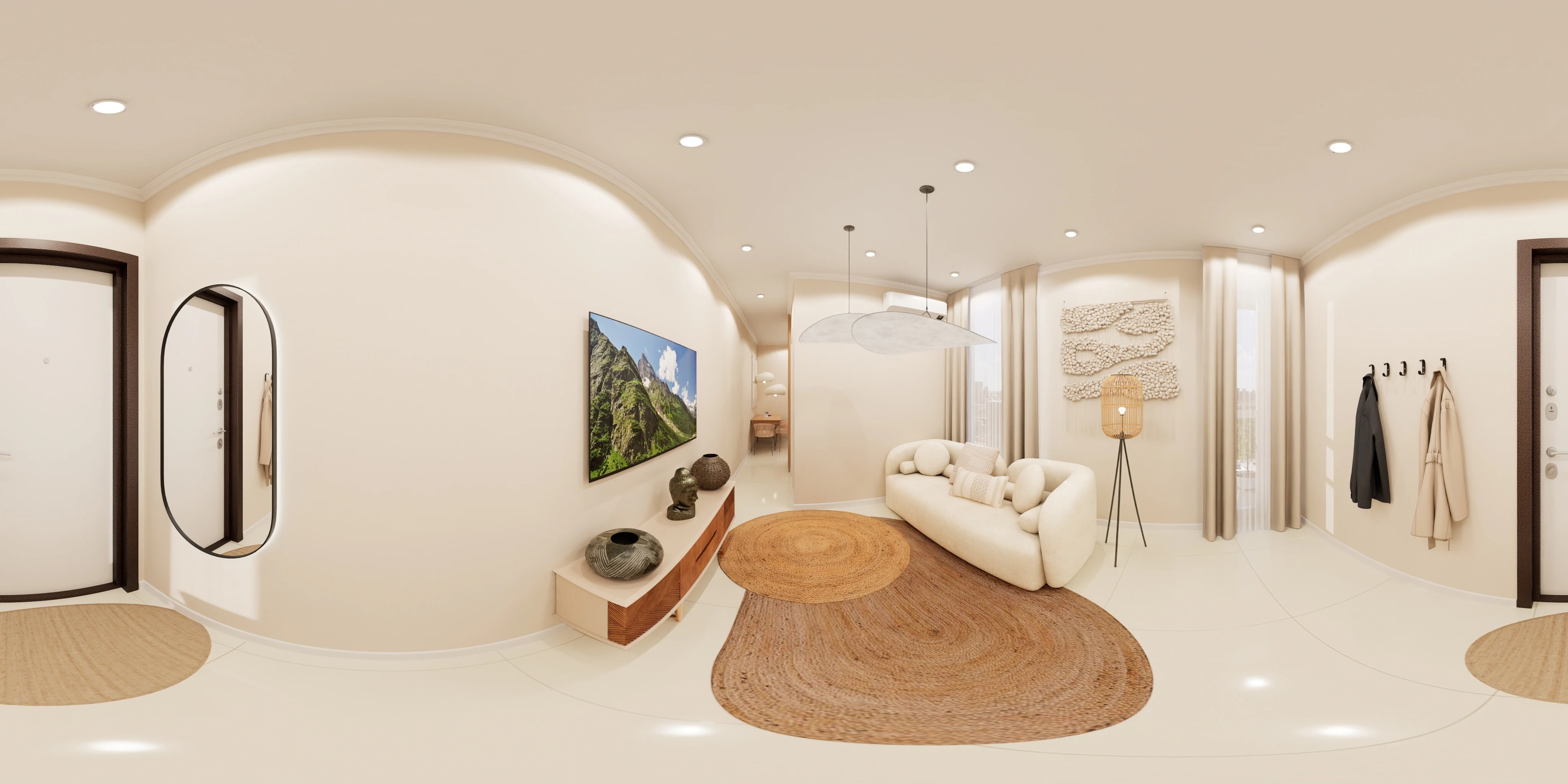 Floor plan of 1 BHK 361 Sq. Ft. Apartment in Ramgeet Horizon Harmony, Pune