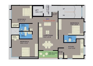  3 BHK Apartment at Ranade Yashodhan, Mayur Colony – for Rent