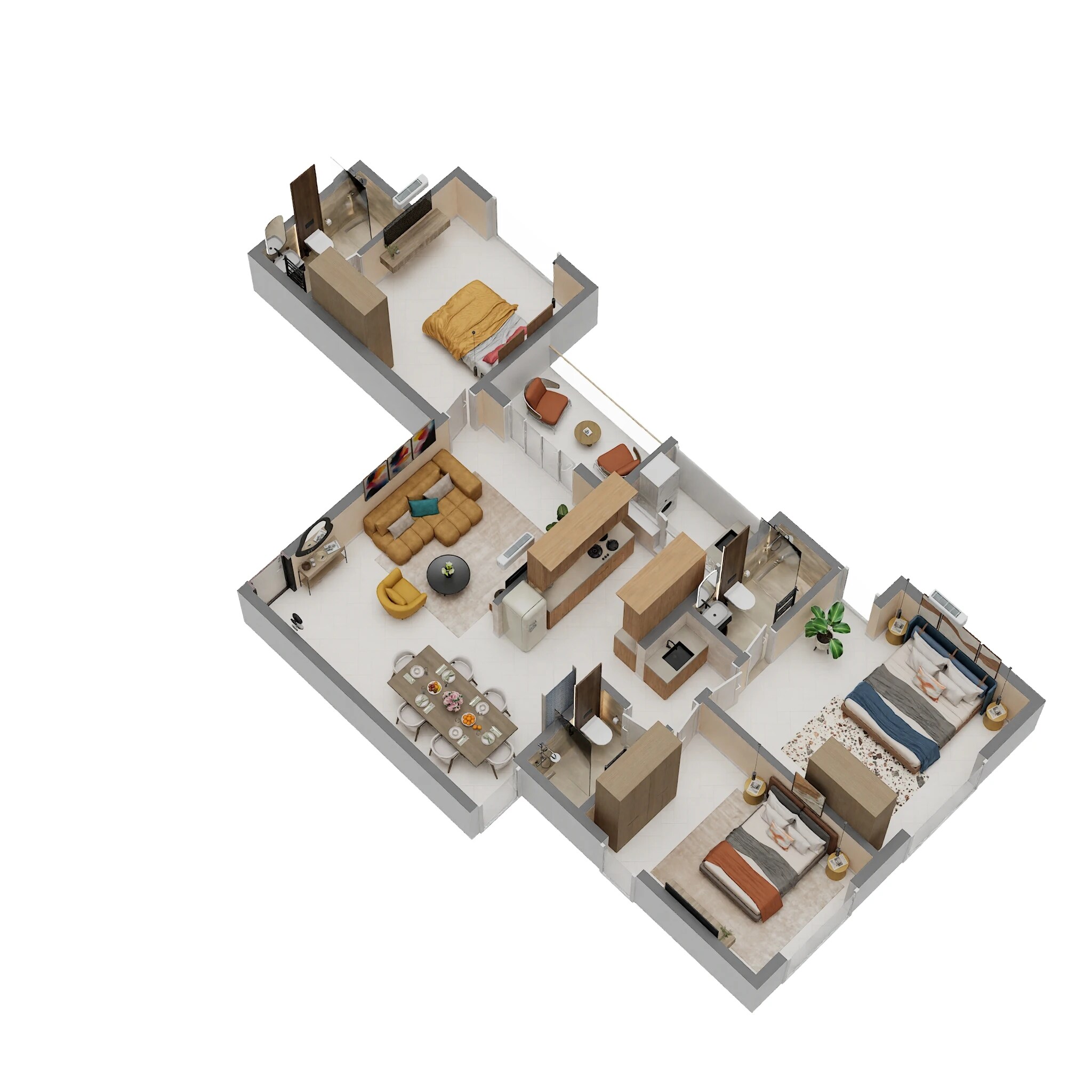 3 BHK 1203 Sq. Ft. Apartment