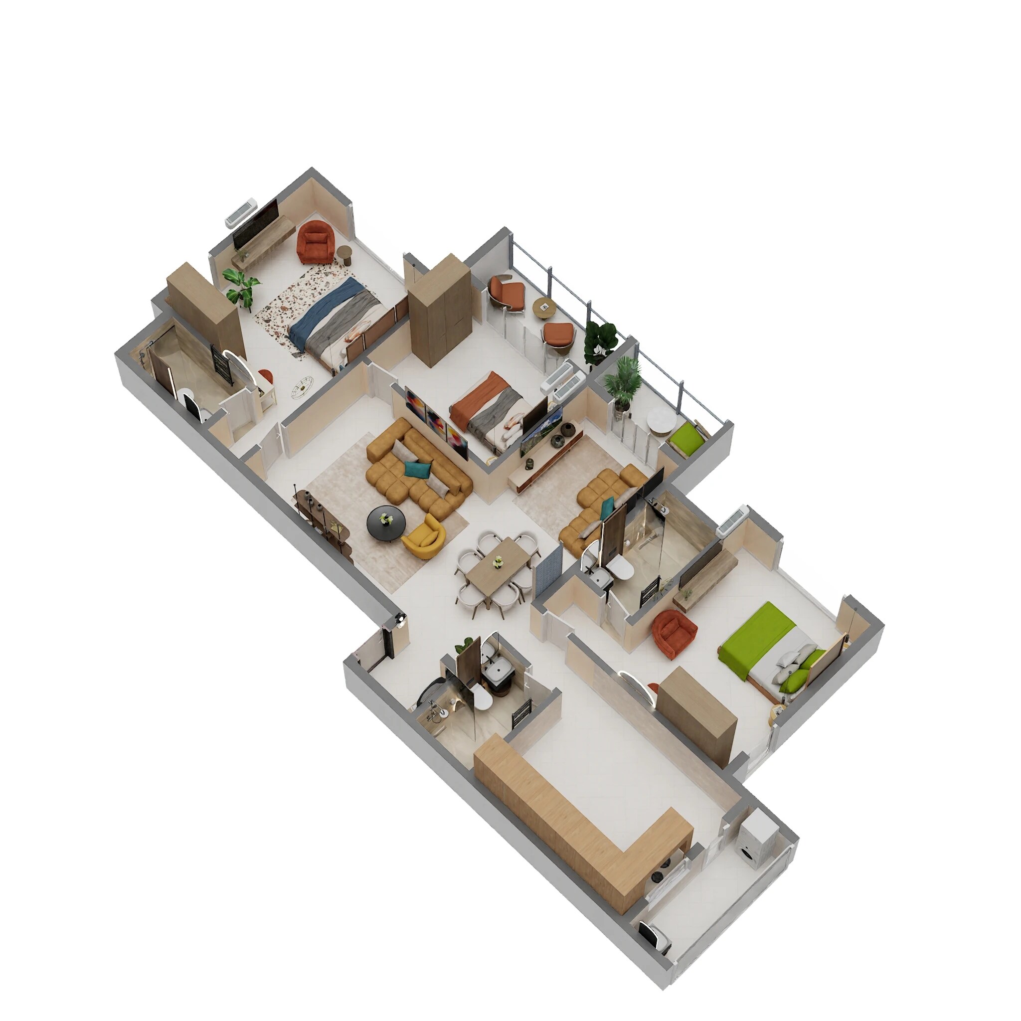 3 BHK 1314 Sq. Ft. Apartment