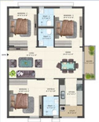 3 BHK 2140 Sq. Ft. Apartment
