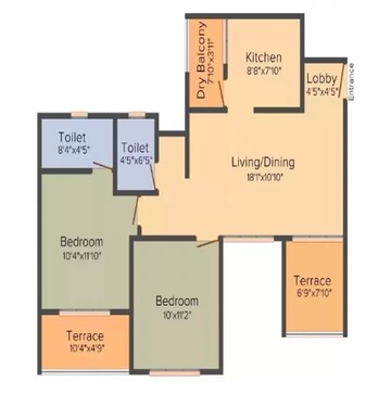  2 BHK Apartment at Ravinanda Trinity, Wagholi – for Sale