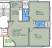 RB Sadanand Condominium 2 BHK Layout