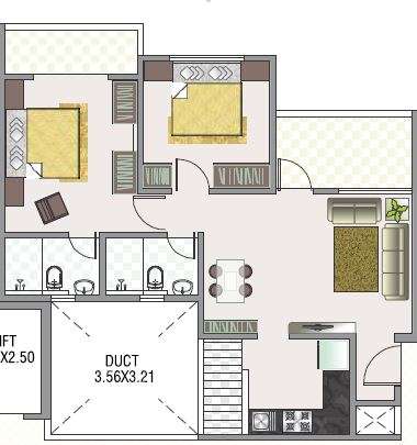 2 BHK 721 Sq. Ft. Apartment in Reelicon Fairy Bell