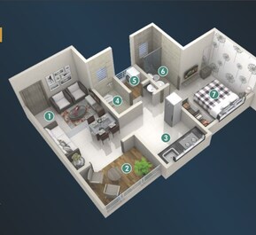 1 BHK 535 Sq. Ft. Apartment in Renuka Gloria