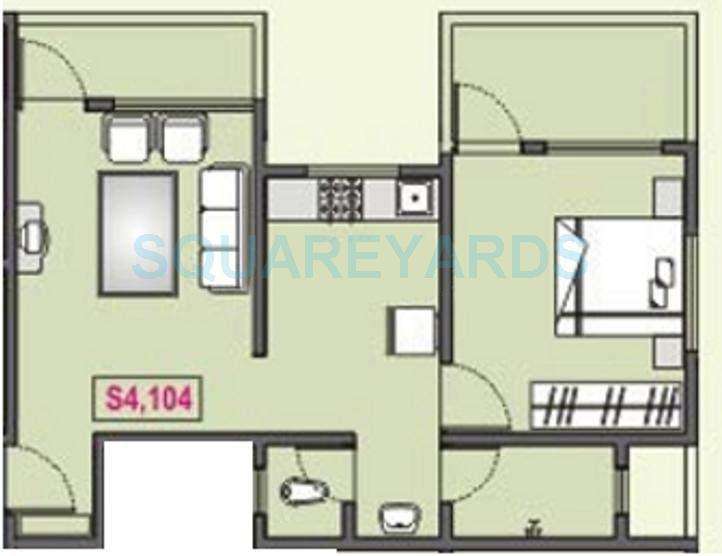 1 BHK 646 Sq. Ft. Apartment in RK Lunkad Navratna