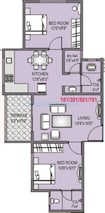 RK Lunkad Punya Bhumi 2 BHK Layout