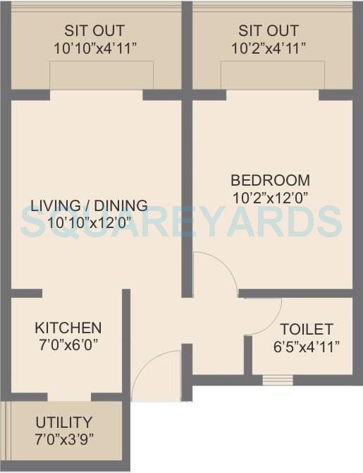 Other, rohan-abhilasha 1 Bedroom 434 Sq.Ft. Apartment In Wagholi Pune 9461136