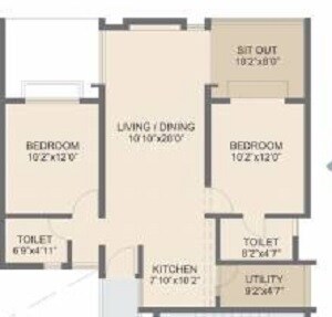 Other, rohan-abhilasha 2 Bedroom 800 Sq.Ft. Apartment In Wagholi Pune 9373988