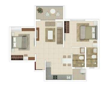 2 BHK 638 Sq. Ft. Apartment in Rohan Ananta Phase 2