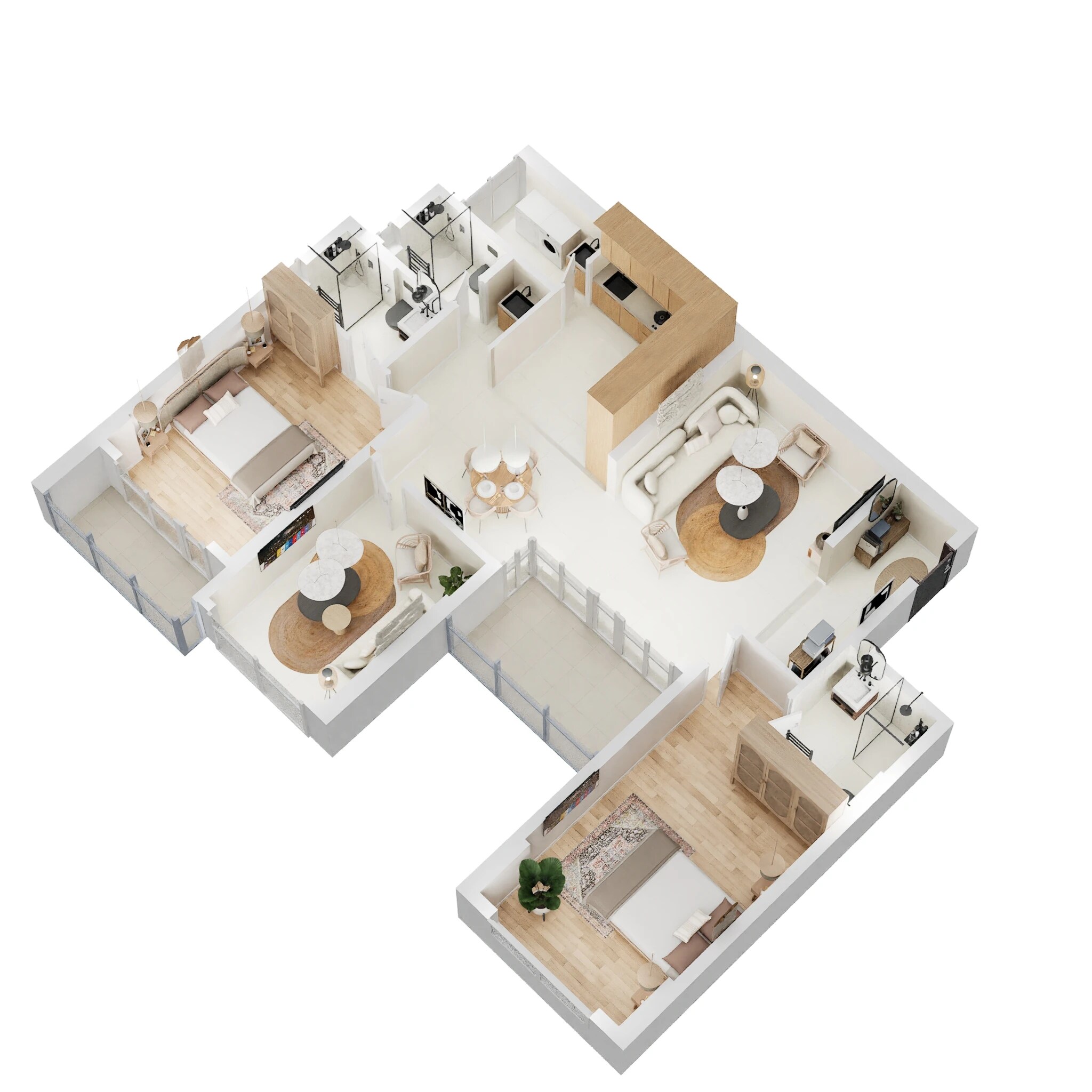 2 BHK 987 Sq. Ft. Apartment