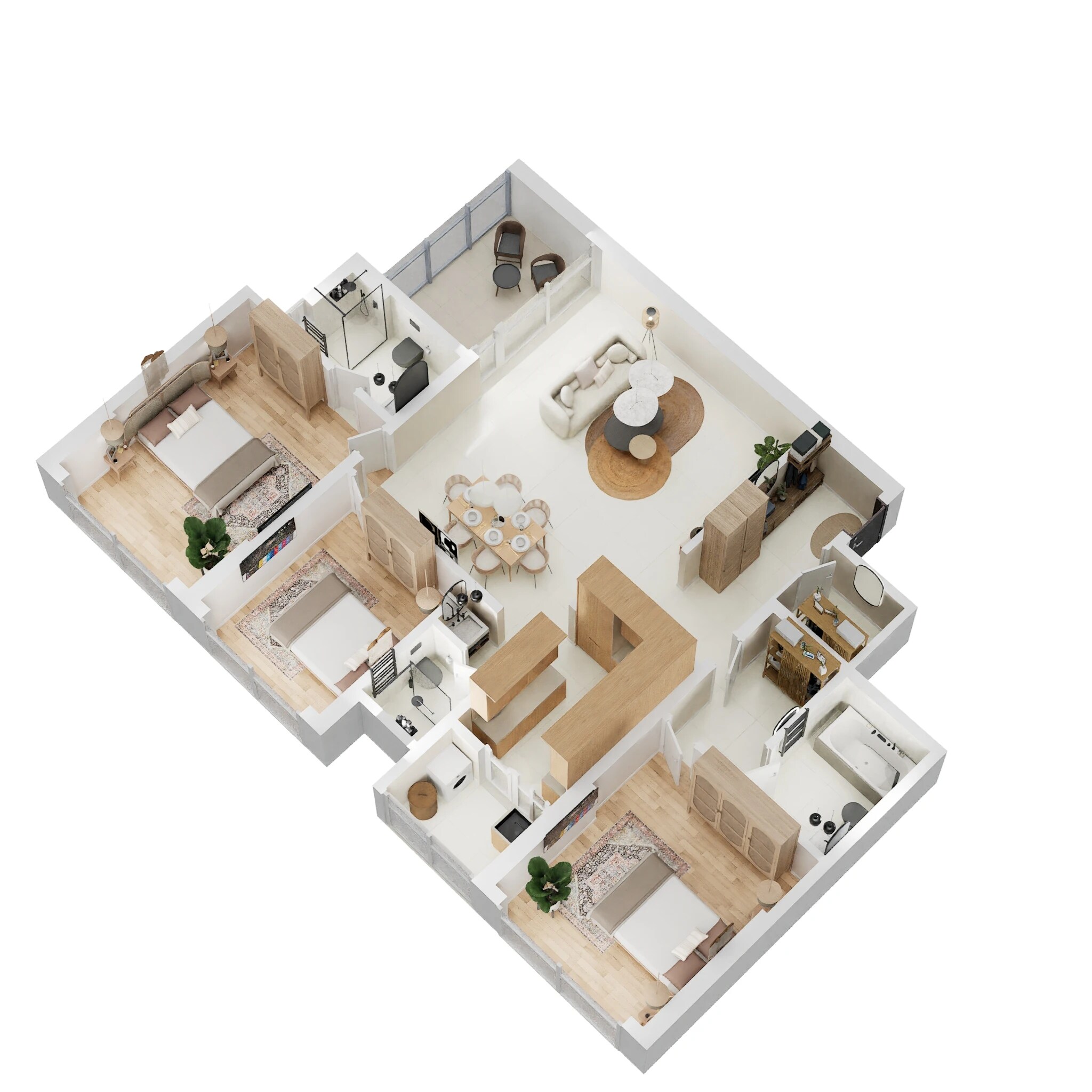 3 BHK 1386 Sq. Ft. Apartment