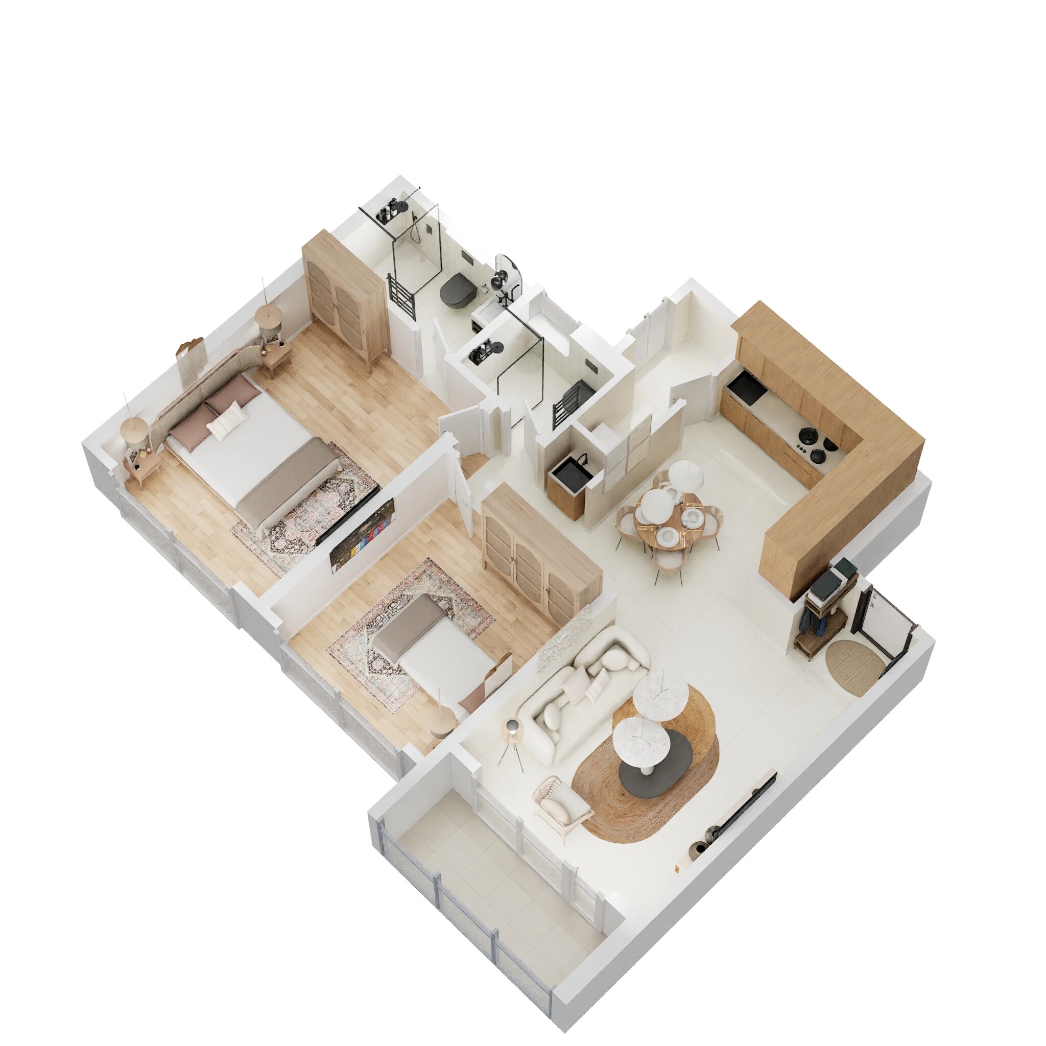 2 BHK 713 Sq. Ft. Apartment