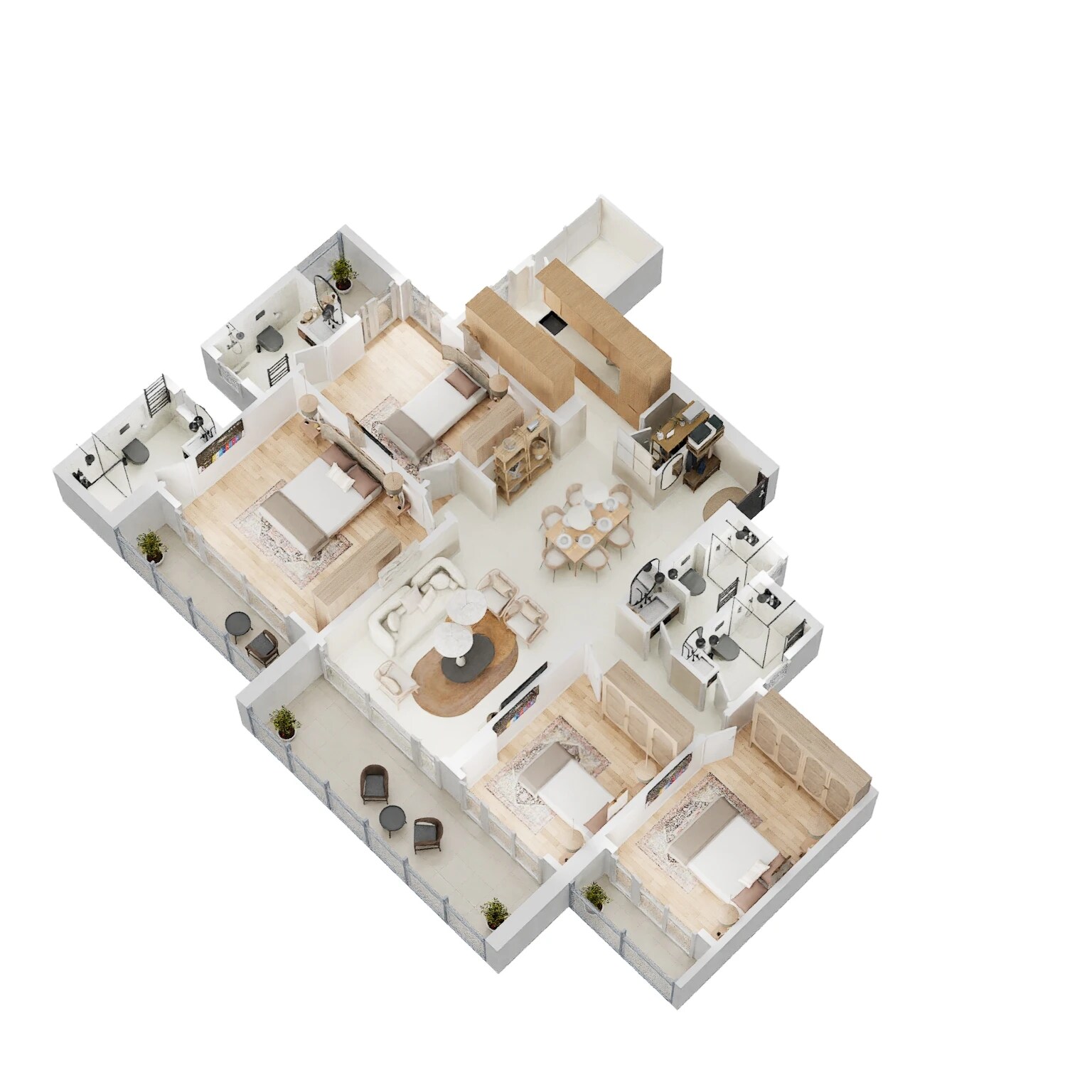 4 BHK 1740 Sq. Ft. Apartment