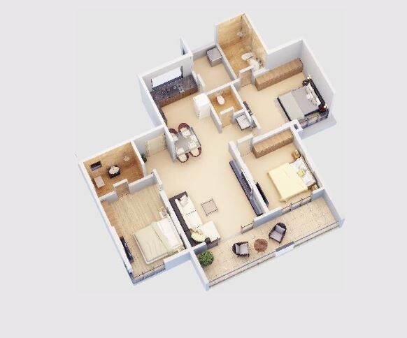 3 BHK 1611 Sq. Ft. Apartment