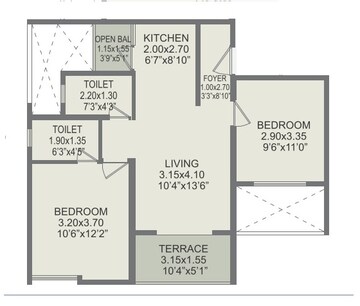  2 BHK Apartment at Rohan Prathama, Hinjewadi – for Rent