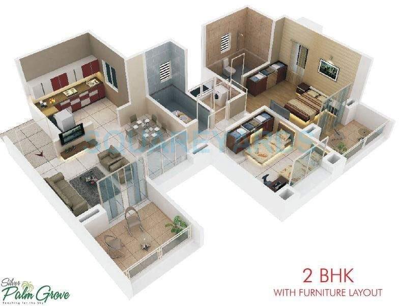rohan silver palm grove apartment 2bhk 1052sqft 10366