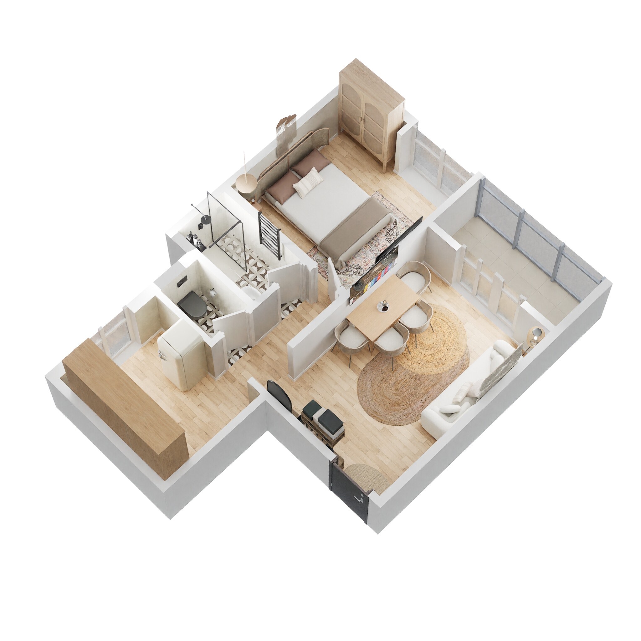 1 BHK 441 Sq. Ft. Apartment