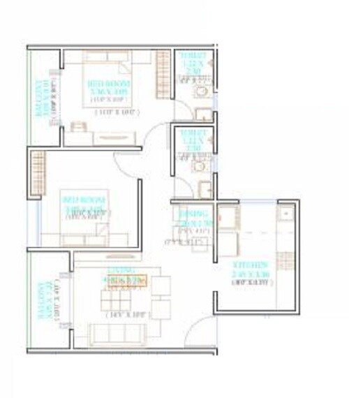  2 BHK Apartment at Roshan Milestone, Tathawade – for Rent